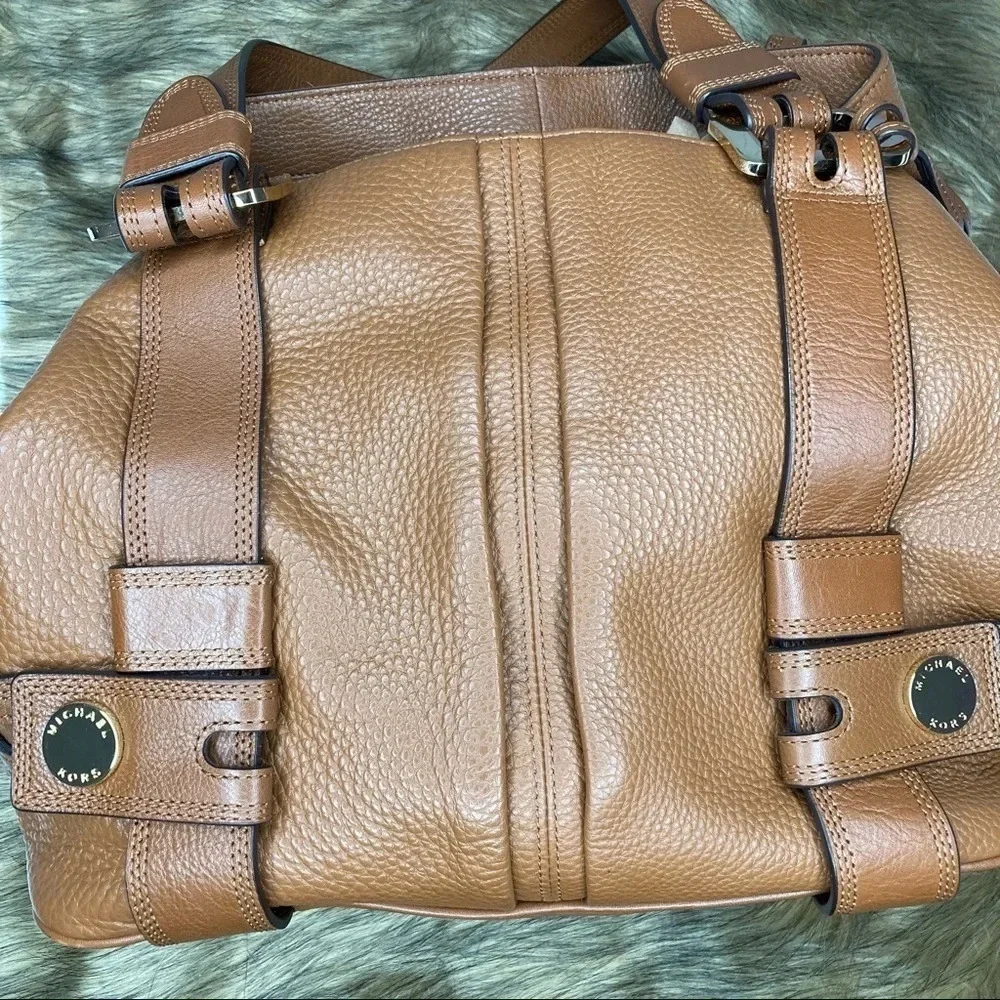 Michael Kors Pebbled Leather Harness Grab Bag